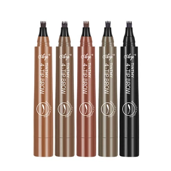 Водоустойчив молив за вежди от естествен цвят, е на разположение 5 цвята, лесно наносящийся молив за вежди за офис дамите, модерен градски момичета