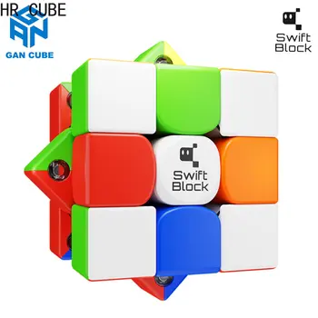 [HR Cube] GAN Swift Block 355S 3x3 Магнитен магически куб скорост пъзел, детска играчка-куб, подарък, Безплатна доставка