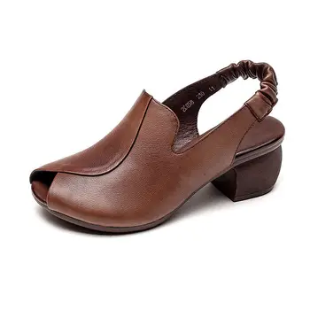 VKJF, дамски сандали, лятна нови обувки с отворени пръсти, модерни обувки за майките на среден ток, секси универсална обувки с рибено уста, дамски обувки