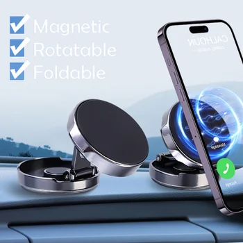 Магнитен държач за телефон, GPS отдушник, Магнитна поставка за мобилен телефон, преносима сгъваема автомобили мобилна поддръжка за Xiaomi iPhone 13