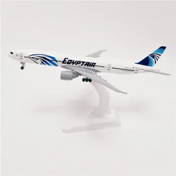 19 см Molded под налягане модел самолет EGYPT AIR B777 Static Airlines Дисплей Колекция от играчки за възрастни за момчета в цветен опаковка