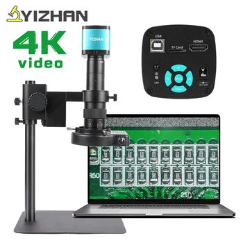 Видеомикроскоп YIZHAN FullHD 4K, HDMI USB Цифров Фотоапарат SONY-imx291 Микроскоп За Електроника 130180X Zoom, C-Mount Lens Light