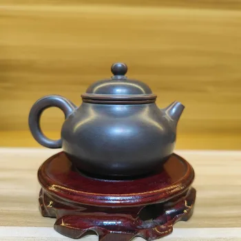 Чайник Ръчно изработени филтър Rongtian Tea Pot Красиви Ръчно изработени Дърворезби Чайници 160cc Индивидуални Подаръци от Естествена Глина Не Цзян фън Шуй