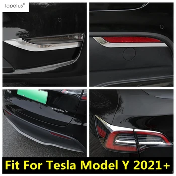 Тампон върху врата на багажника, Задна врата, Предна Задна броня, фарове за мъгла, Тампон върху Клепачите и Веждите за Tesla Model Y 2021 2022 Аксесоари