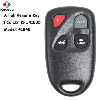 KEYECU Подмяна на Дистанционно автомобилния ключ и без ключ с 4 бутони за Mazda RX-8 2004 2005-2008 Fob FCC ID: KPU41805 Модел: 41848