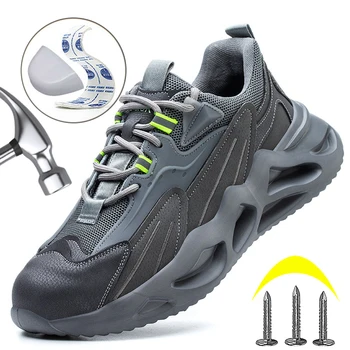 Мъжки защитни обувки, лека работна обувки с електрическа изолация, обувки със защита срещу удари и поножовщины, защитни обувки, модни маратонки