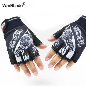 Мъжки ръкавици на полпальца с изображение на вълк, спортни тактически ръкавици, нескользящие, каране на колело, за фитнес зала, ръкавици за фитнес на полпальца