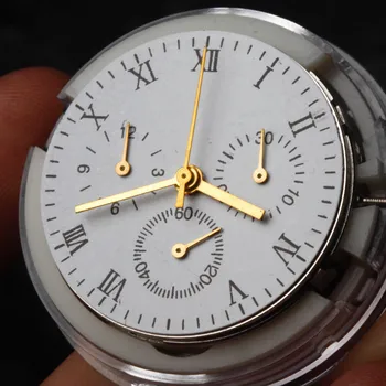 Нов часовников механизъм с 6 игли и 25 скъпоценни камъни, за да 7750 7753 Механичен механизъм без календарната дата на шест часа Часовници Аксесоари