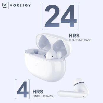 Безжични слушалки с шумопотискане Morejoy TWS Active & Environment с микрофон, съвместими с Bluetooth слушалки, спортни слушалки