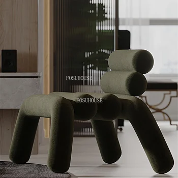 Стол за дневна FOSUHOUSE, класически едноспален диван, стол за почивка, скандинавски модерен минималистичен стол за хол, спалня с облегалка