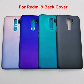 За Xiaomi Redmi 9, делото на отделението за батерията, на задната врата, калъф за корпуса, замяна за Redmi 9, калъф за телефон Redmi9 + залепваща стикер