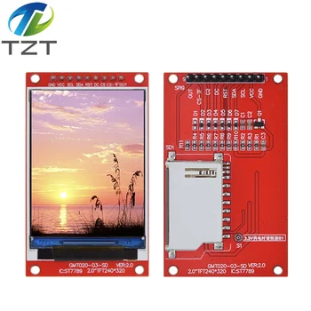 2,0-инчов TFT-дисплей Drive IC ST7789V 240x320 с матричен Интерфейса SPI за Полноцветного LCD дисплей Arduio с SD-карта