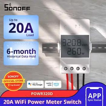SONOFF Pow R3 20A WiFi Ключ С Измерване на потреблението на енергия WiFi Power Switch Интелигентен Контролер, Wifi Switch Работи с Алекса