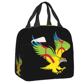 Амазигский флаг Орел, Термоизолированная чанта за обяд, женствена чанта Tifinagh Berber Proud, Преносим чанта за обяд, кутия за съхранение на храна за пикник