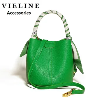 Дамска мини чанта от естествена кожа VIELINE, малка чанта през рамо, дамска чанта през рамо