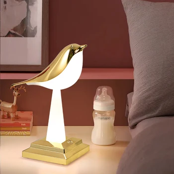 Нова трансграничная креативна настолна лампа с птици, четиридесет, лека нощ, тъчпад зареждане, атмосферни лампа, автомобили декоративна лампа за ароматерапия