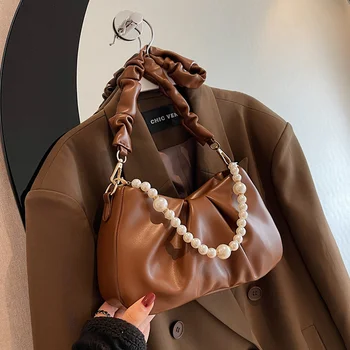 Висококачествена Кожена Чанта под Мишниците за Жени 2022, Нови Модни Дизайнерски Чанти, Дамски Чанти През Рамо, Луксозна Чанта През Рамо за Пазаруване