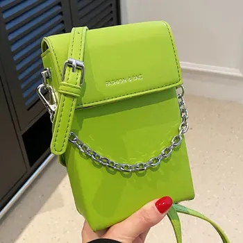 Мини чанта за жени, универсална модерна дамска чанта на верига, луксозна дизайнерска чанта в стил ретро, обикновена чанта-тоут, чанта през рамо