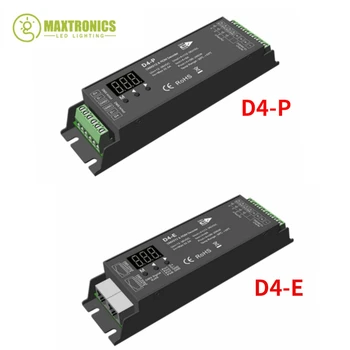 D4-E D4-P 4-Канален PWM Постоянно Напрежение DMX и RDM led Декодер Контролер Дигитален Дисплей XLR3 Порт RJ-45 DC12-36V Вход 8A * 4CH
