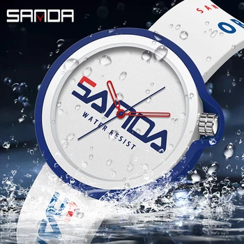 2022 Нова Мода на Biana висок клас марка Дамски часовници силиконови Спортни кварцов Стръмни водоустойчив Червени Бели Черни Ръчен ежедневни мъжки часовник