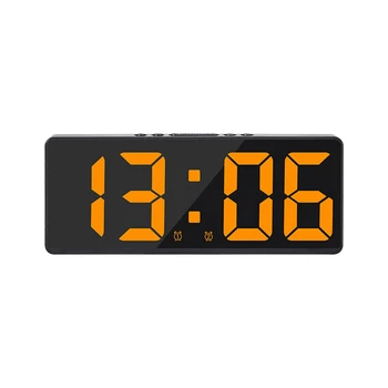 Огледално цифров часовник с аларма, гласово управление, настолни часовници, нощен режим, led часовници, режим 