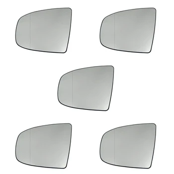 5X Лявото странично огледало за обратно виждане, странично огледално стъкло с подгряване + корекция за BMW X5 E70 2007-2013 X6 E71 E72 2008-2014