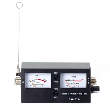 1 комплект електромера за измерване на КСВ/RF/напрежение поле SW-114, измерване на относителна мощност, 3-функционален аналогов