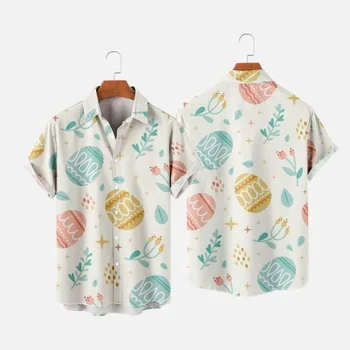 Хавайски ризи, мъжки ризи с къс ръкав, плажни ризи, ежедневни блузи за почивка, мъжки ризи оверсайз, размерът на САЩ, МЪЖКИ