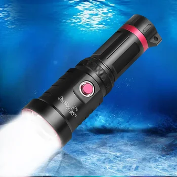Нов XHP90.3 Мощен фенер за гмуркане 18650 XHP70 Акумулаторна батерия led фенерче за гмуркане, фенер за подводен риболов, водоустойчива лампа