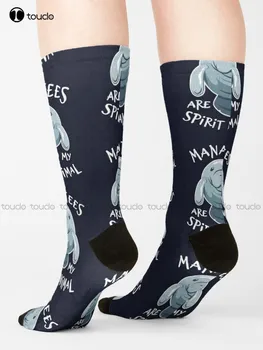 Ламантини - това животно моя дух - Сладки Чорапи с ламантинами, Туристически чорапи, Персонални потребителски Унисекс Чорапи за възрастни, Юноши и младежи, Подарък със стил харадзюку