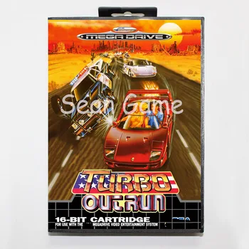 Elevata Prestazione 16 Битова Игрална карта MD JAP/US EU За Mega Drive Turbo Outrun Калъф С Търговците на Предавателна