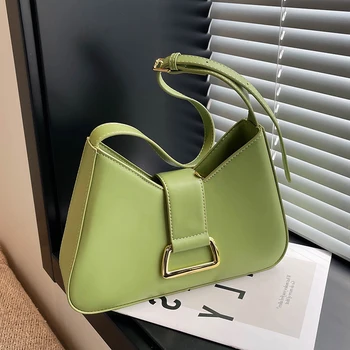 Класическа мода лято нова дамска чанта за през рамото на Half-moon, луксозна дизайнерска чанта през рамо в прост стил 2023, универсални ежедневни чанти
