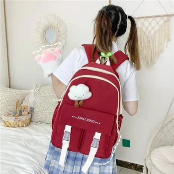 2023 Нова корейска версия на училищни чанти Forest, жена на японски раница в стил Ins, дамски пътна чанта с голям капацитет