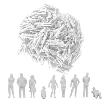 1:50 Бели фигурки Архитектурен модел в мащаб човека, модел ХО от пластмаса, 10 броя