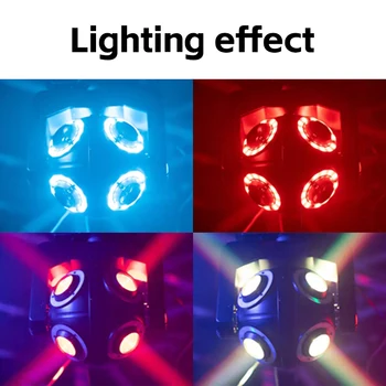 LED8 * 10W360 градуса въртящ магически топка семицветный на светлинния лъч, встряхивающий светлинна сцена, в атмосфера на бара