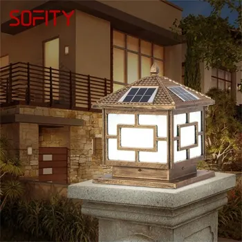 Слънчев външен лампа TEMAR LED Post Light Водонепроницаемое модерно осветление за вътрешен двор, веранди, тераси, вили в двора