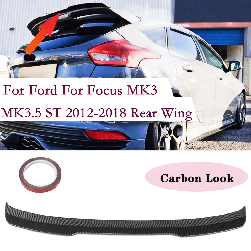 ABS Авто заден спойлер на Багажника, удължител за Ford Focus MK3 MK3.5 ST 2012-2018, задно крило0