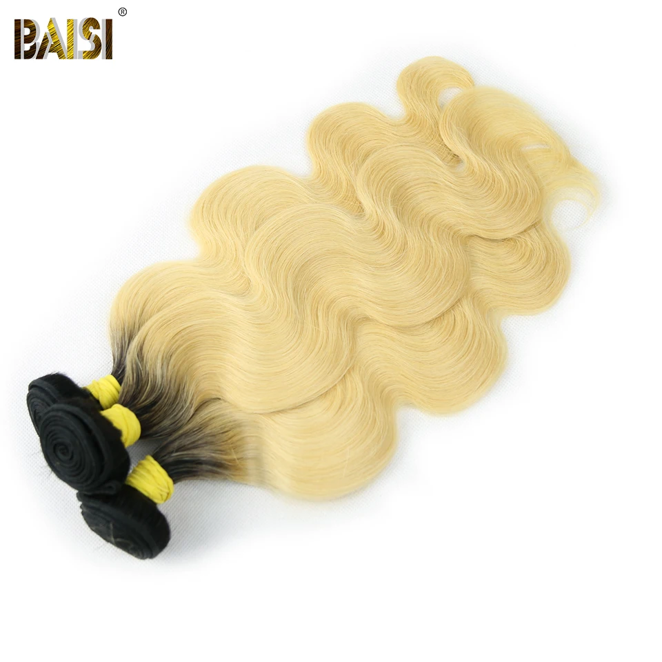 BAISI Hair Перу Девствени Косата 1B/#613 Светли Дълги Къдрави Коси Преплетени в 3 връзки със Затваряне от 100% Човешка Коса1