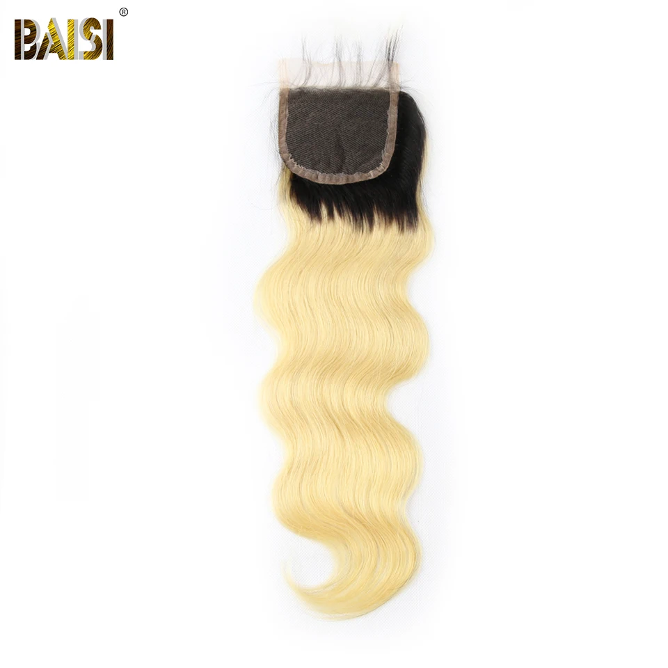BAISI Hair Перу Девствени Косата 1B/#613 Светли Дълги Къдрави Коси Преплетени в 3 връзки със Затваряне от 100% Човешка Коса3
