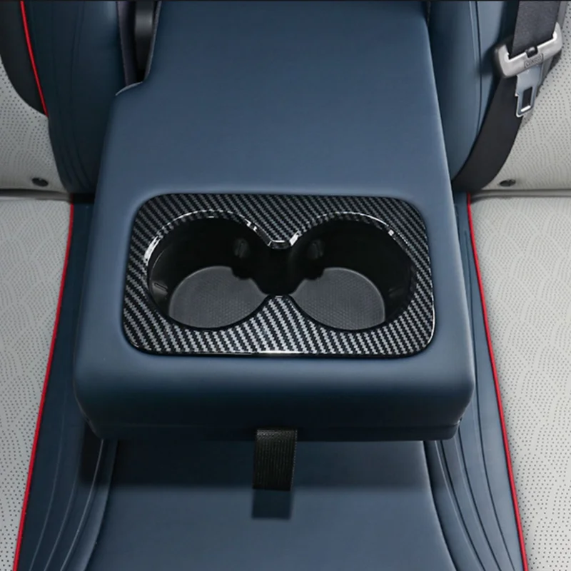 SBTMY ABS Декоративна лента от въглеродни влакна за задната част на рамката дренажна чаша кола автоаксесоари За BYD Atto 3 2022 2023 EV Юана2