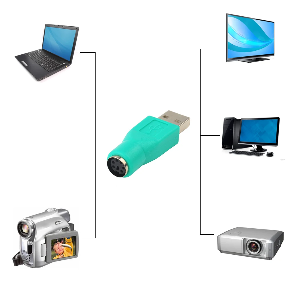 Лек, практичен USB-конектор за PS2, женски кабел, адаптер, конвертор За компютри, настолни КОМПЮТРИ, преносими компютри, клавиатури, мишки3