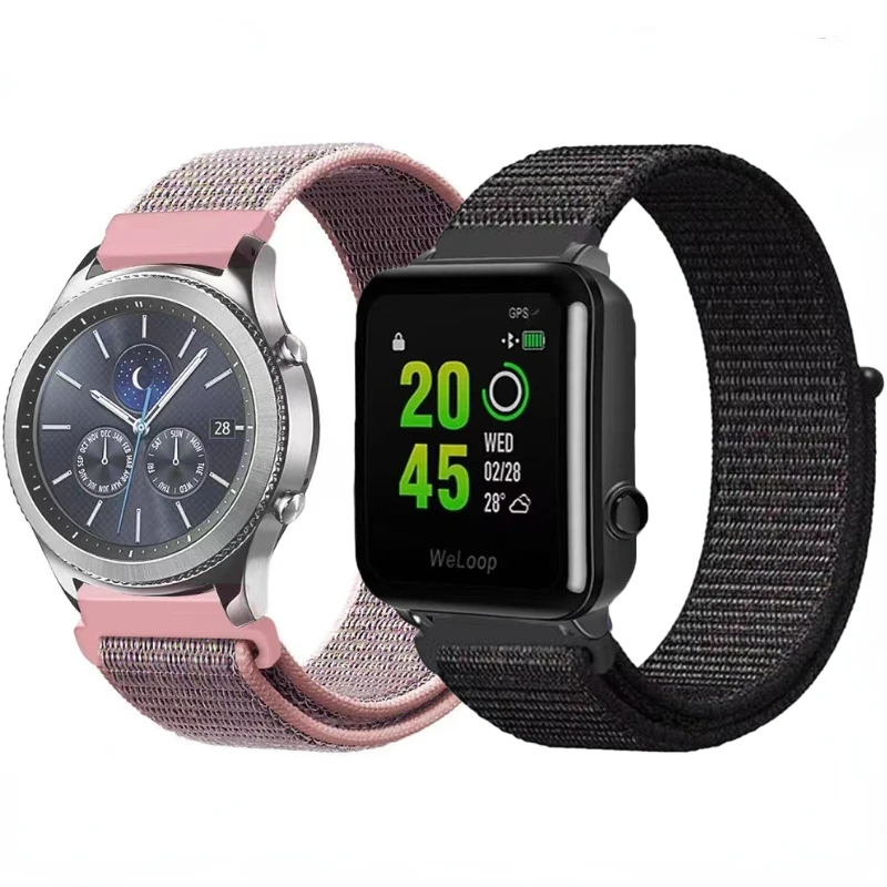 Найлонов ремък За Samsung Galaxy watch 6/4 Classic/5 Pro Gear S3 Amazfit GTR Спортни часовници-гривни за Huawei watch GT 2/3 Pro2