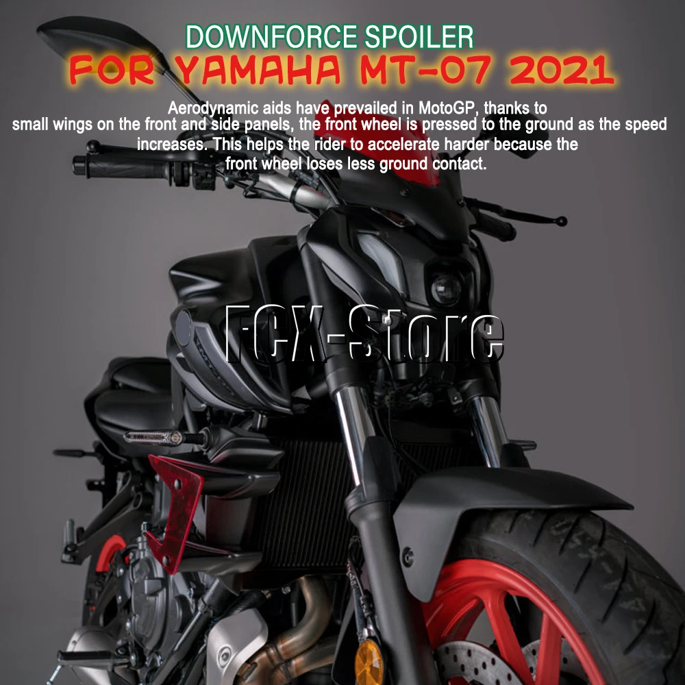 Нови Аксесоари за Мотоциклети Yamaha MT-07 MT 07 MT07 Прижимная Силата на Предното Крило Гол Спойлер Дефлектор Червено/Черно/Синьо mt07 20211