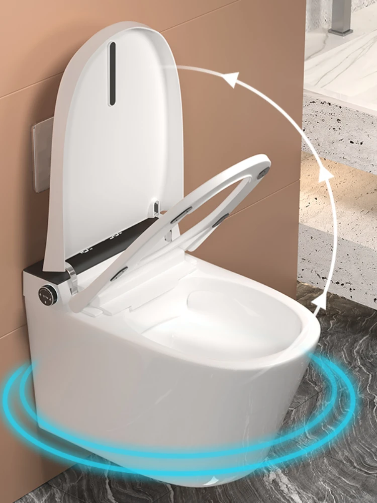 Стенен вграден автоматичен умен тоалетна, Автоматично сгъваеми вграден скрит резервоар за вода, окачена тоалетна1