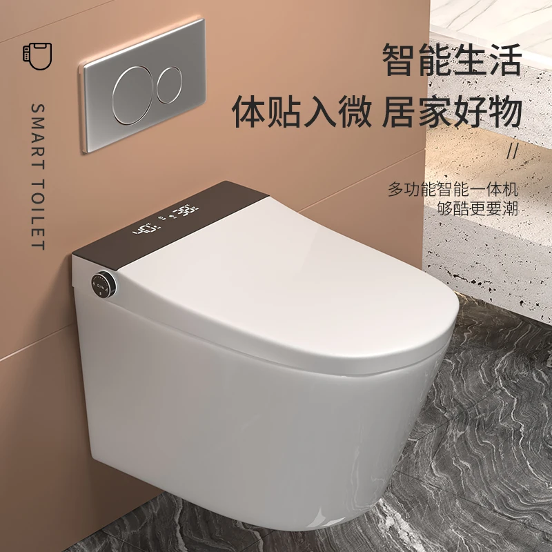 Стенен вграден автоматичен умен тоалетна, Автоматично сгъваеми вграден скрит резервоар за вода, окачена тоалетна2