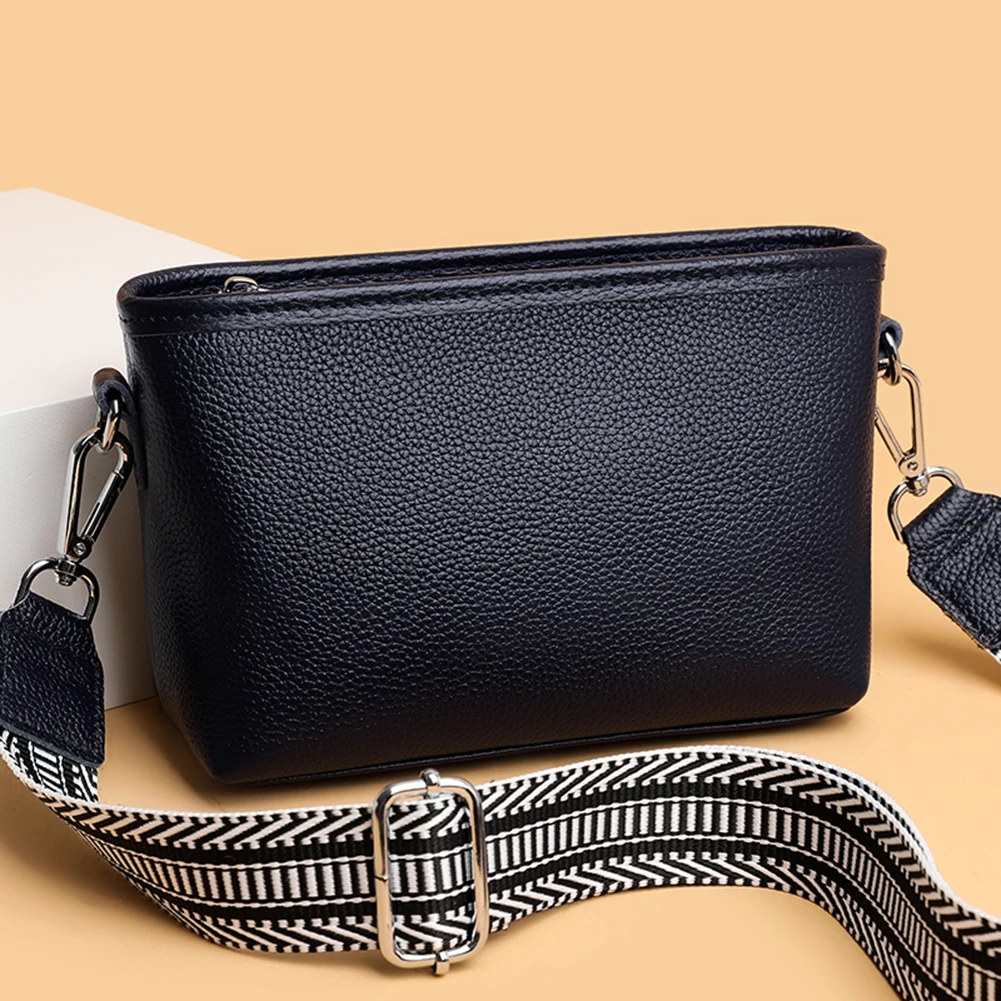 Чанти от телешка кожа с подобрена структура, дамски чанти-тоут, чанта на рамото с широка каишка, однотонная дизайнерска чанта през рамо, чантата, женствена чанта1