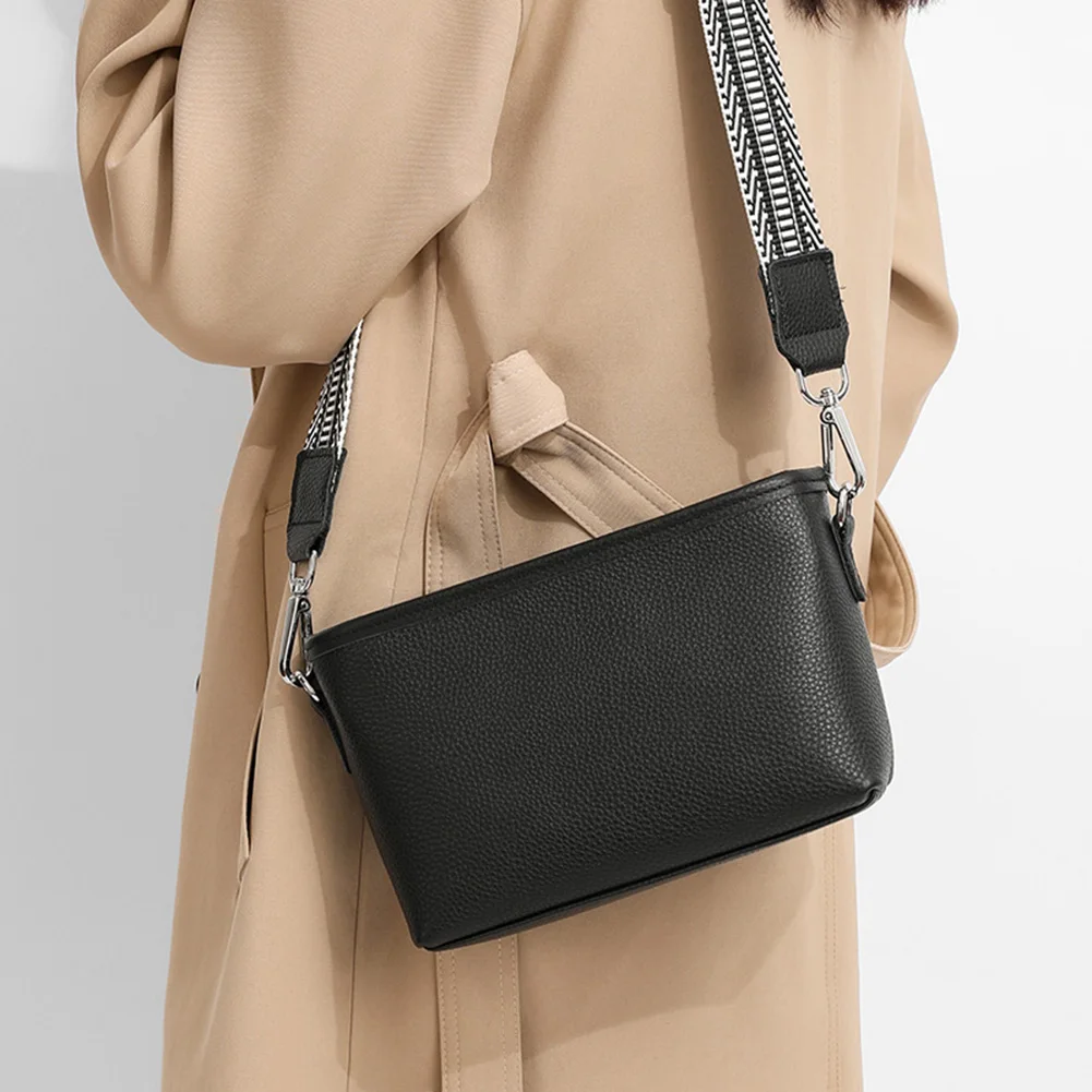 Чанти от телешка кожа с подобрена структура, дамски чанти-тоут, чанта на рамото с широка каишка, однотонная дизайнерска чанта през рамо, чантата, женствена чанта2