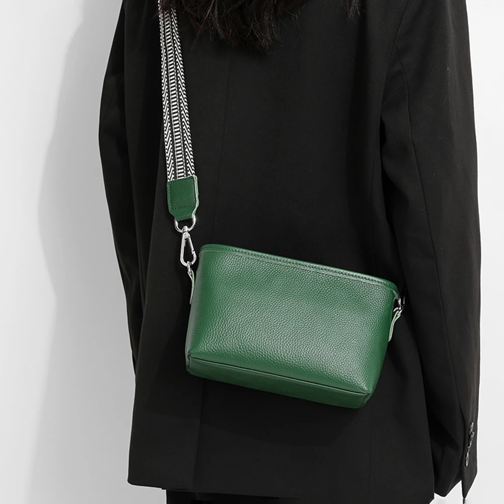 Чанти от телешка кожа с подобрена структура, дамски чанти-тоут, чанта на рамото с широка каишка, однотонная дизайнерска чанта през рамо, чантата, женствена чанта4