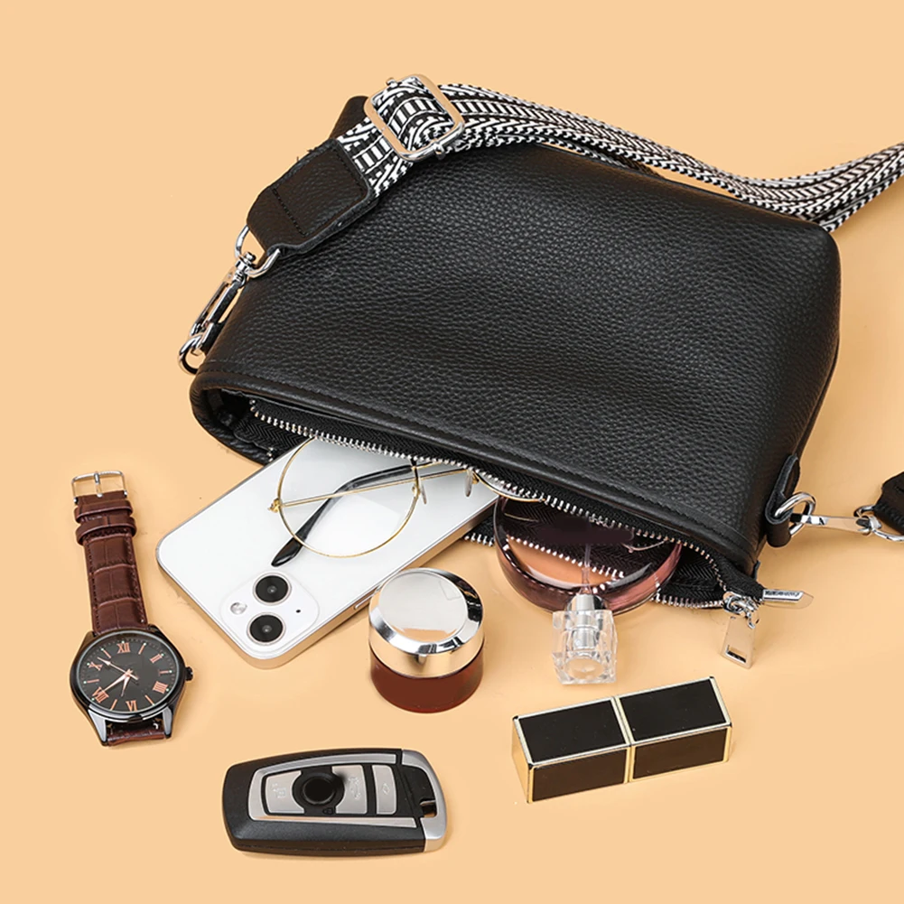 Чанти от телешка кожа с подобрена структура, дамски чанти-тоут, чанта на рамото с широка каишка, однотонная дизайнерска чанта през рамо, чантата, женствена чанта5