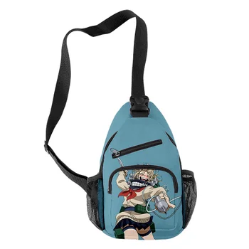 Отличителни чанти Harajuku My Hero Academia Toga Himiko с 3D принтом, оксфордские водоустойчиви спортни, пътни чанти през рамо, забавни чанти за рамо